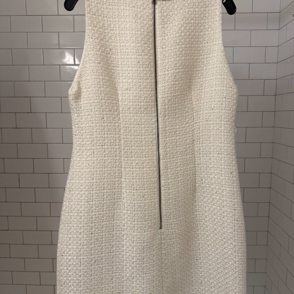 Alice & Olivia Coley Mini Dress, Off White, NWT, Size 14 - Picture 7 of 15